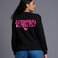 Antisocial Butterfly Printed Black Sweatshirt for Women - Go Devil