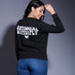 Antisocial Butterfly Printed Black Sweatshirt for Women by Go Devil - Go Devil