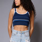 Blue Crop Top Crop Top for Women - Go Devil