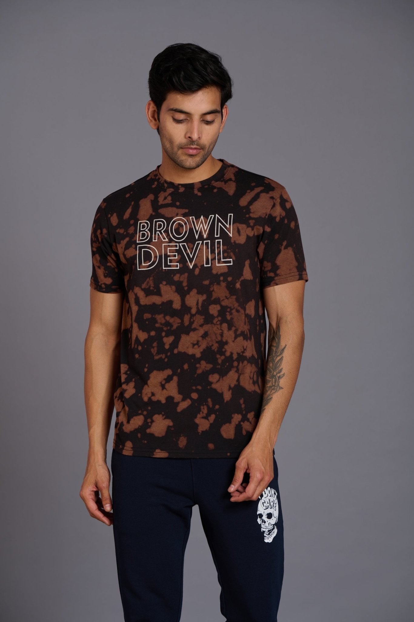 Brown Devil Printed Men's T-Shirt - Go Devil