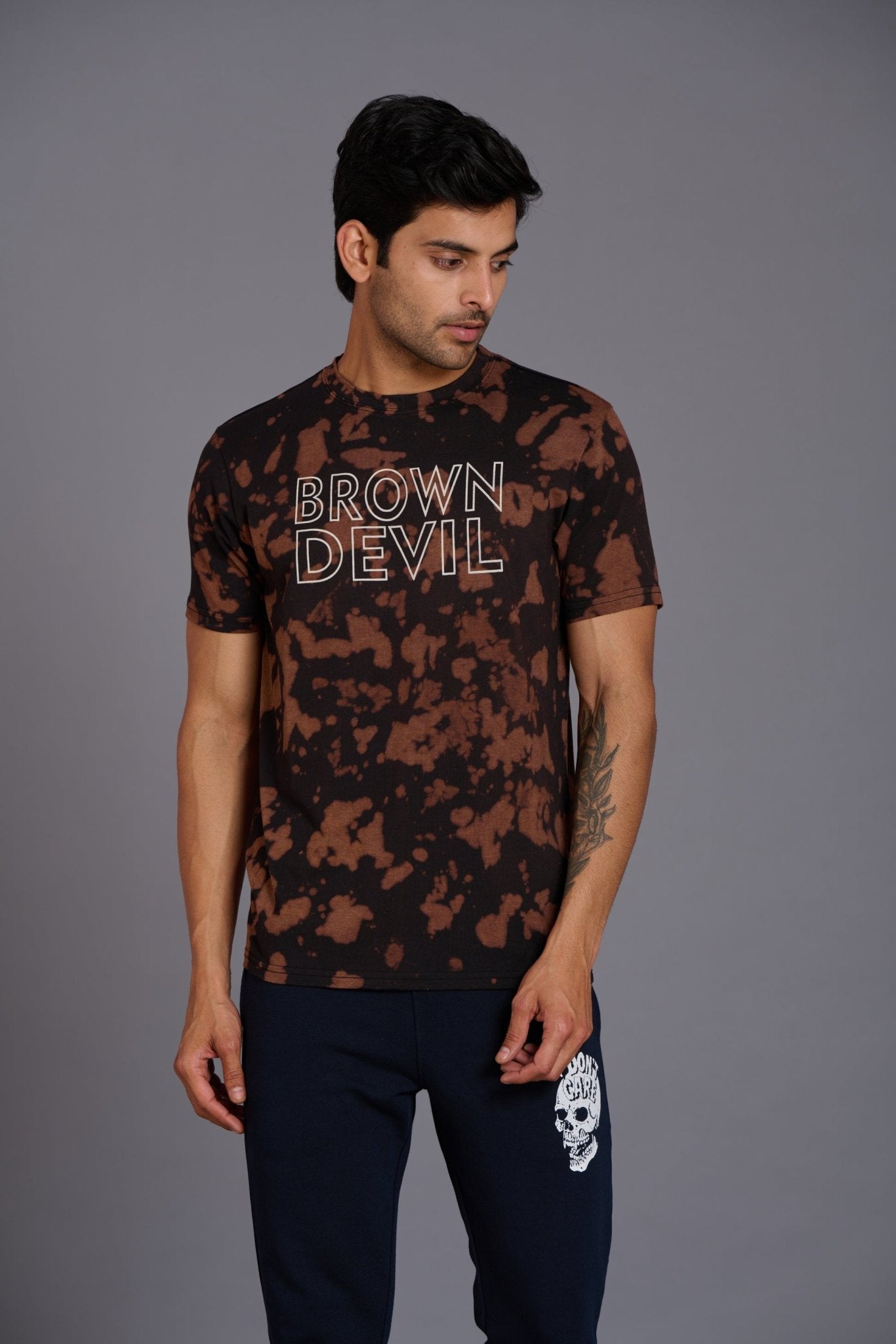 Brown Devil Printed Men's T-Shirt - Go Devil