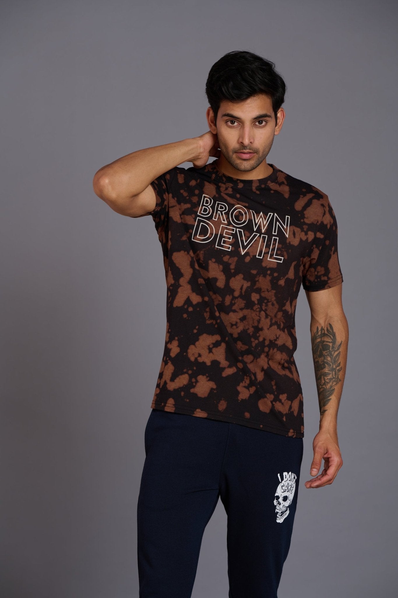 Brown Devil Printed Men's T-Shirt - Go Devil