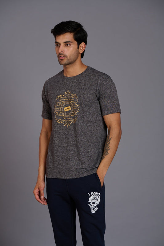 By Order Of The Go Devil Printed Grey T-Shirt for Men - Go Devil