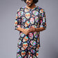 Colourful Skull Printed Black Co-ord Set for Men - Go Devil