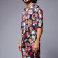 Colourful Skull Printed Red & Black Co-ord Set for Men - Go Devil