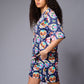 Colourfull Skull Printed Premium Co-ord Set for Women - Go Devil