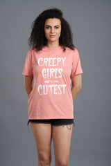 Creepy Girls Are The Best Printed Oversized T-Shirt - Go Devil