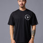 Cruel (in Gradient) Printed Black Oversized T-Shirt for Men - Go Devil