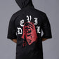 Dark Devil Black Oversized Hooded T-Shirt for Men - Go Devil