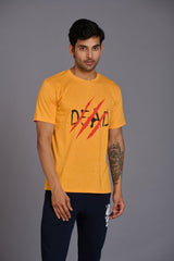 Dead Devil Printed Yellowish T-Shirt for Men - Go Devil