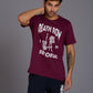 Death Row Records Printed Maroon T-Shirt for Men - Go Devil