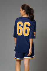 Devil 66 Printed Co-ord Navy Set for Women - Go Devil