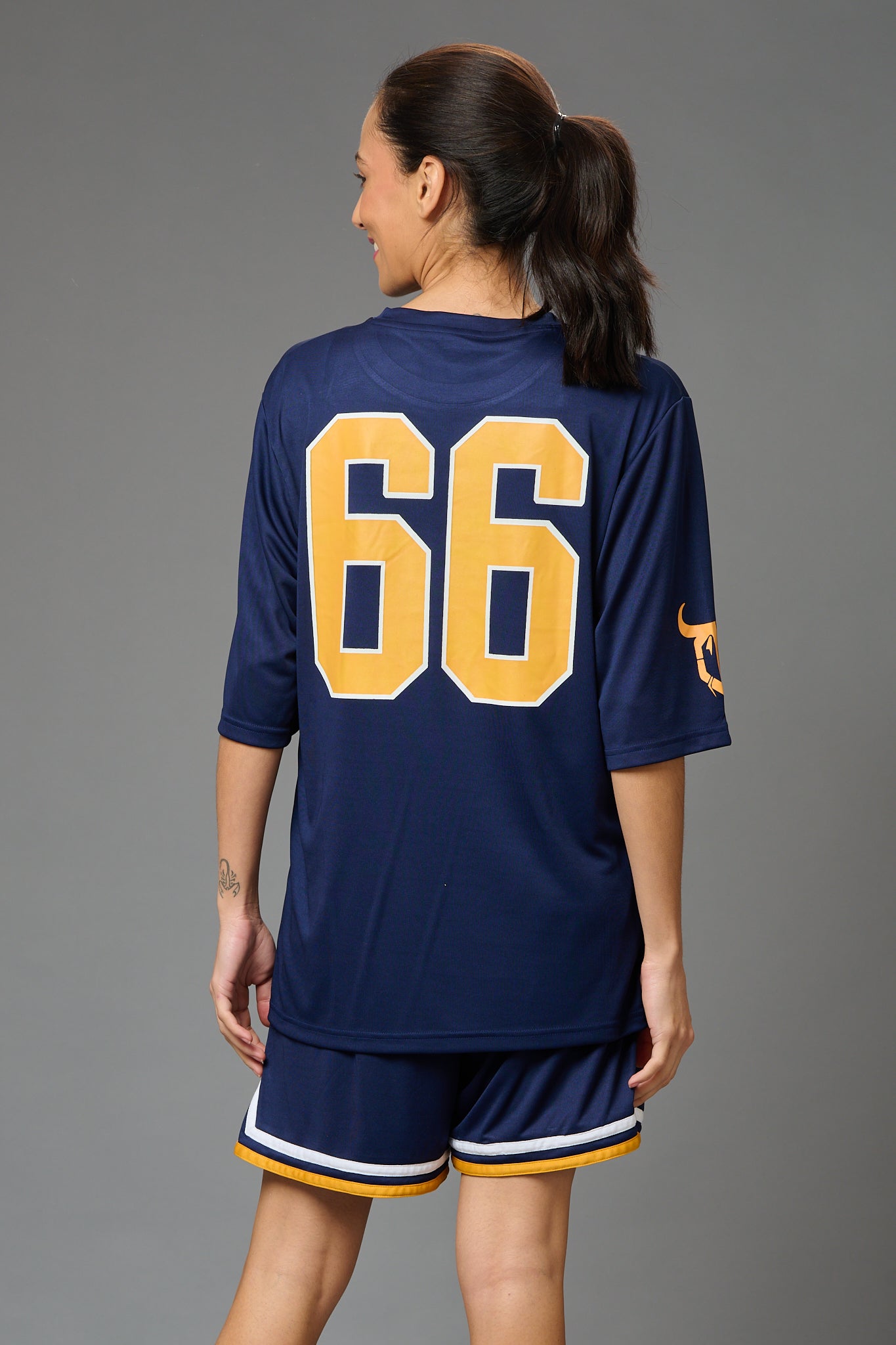 Devil 66 Printed Co-ord Navy Set for Women - Go Devil