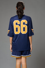 Devil 66 Printed Co-ord Navy Set for Women - Go Devil