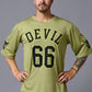 Devil 66 Printed Sage Green Polyester Jersy for Men - Go Devil