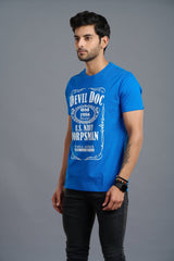 Devil Doc Printed Royal Blue T-Shirt for Men - Go Devil