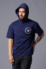 Devil (in White) Printed Hooded Oversized T-Shirt for Men - Go Devil