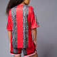 Devil (in White) Printed Red and Black Snake Co-ord Set for Women - Go Devil