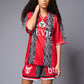 Devil (in White) Printed Red and Black Snake Co-ord Set for Women - Go Devil
