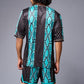 Devil Printed Snake Design in Green & Black Co-ord Set for Men - Go Devil