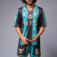 Devil Printed Snake Design in Green & Black Co-ord Set for Men - Go Devil