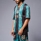 Devil Printed Snake Design in Green & Black Co-ord Set for Men - Go Devil