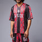 Devil Printed Snake Design Red & Black Premium Co-ord Set for Men - Go Devil