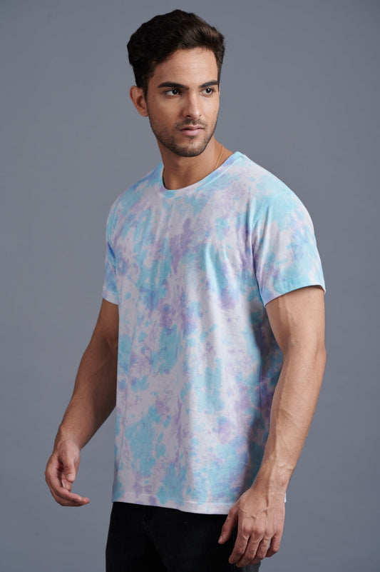 Devil Purple Tye Dye Oversized T-Shirt for Men - Go Devil