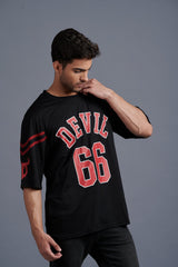 Devil Signature Jersy 66 Printed Black & Burgundy for Men - Go Devil