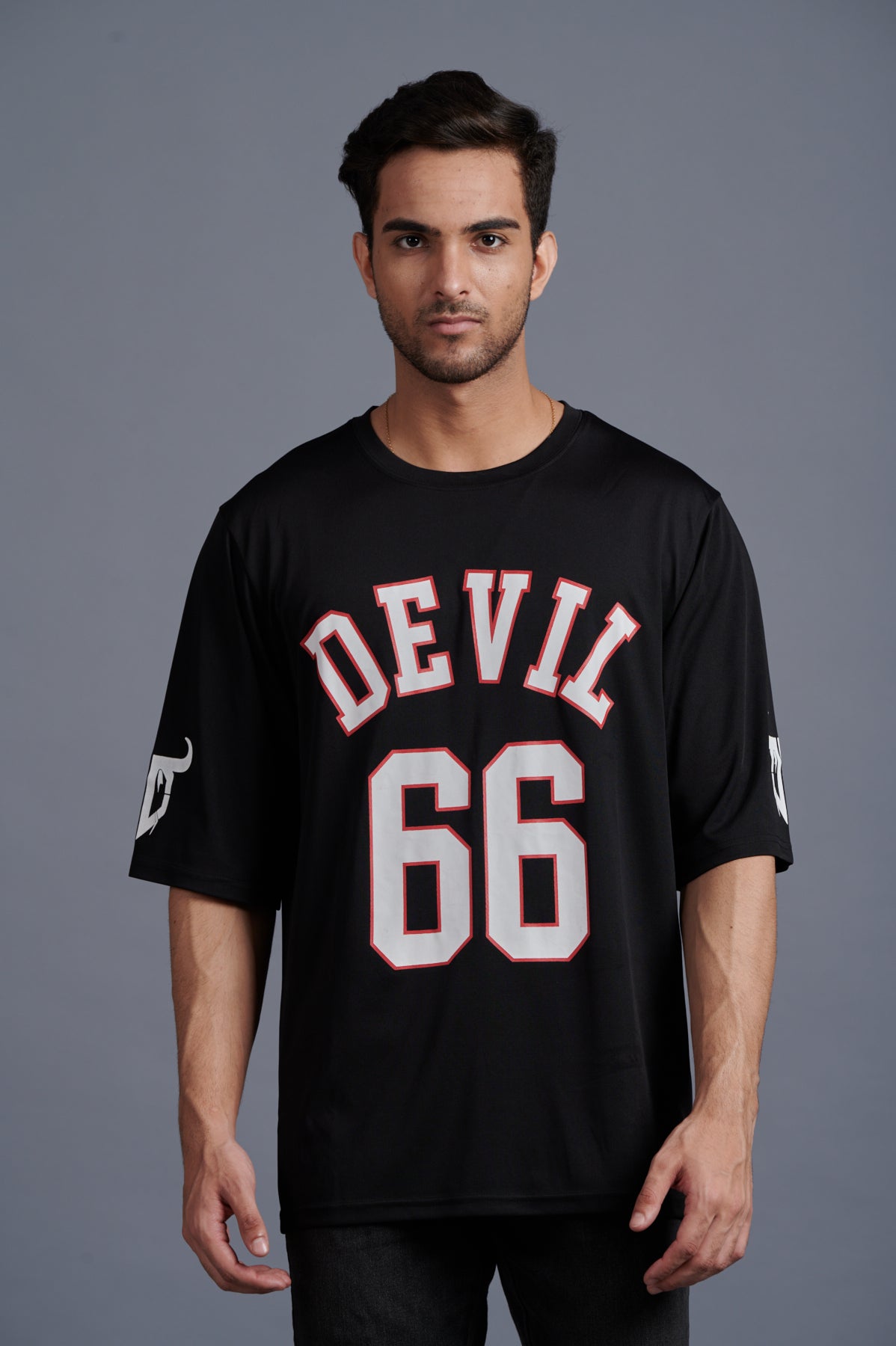 Devil Signature Jersy 66 Printed Black & White for Men - Go Devil