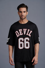 Devil Signature Jersy 66 Printed Black & White for Men - Go Devil