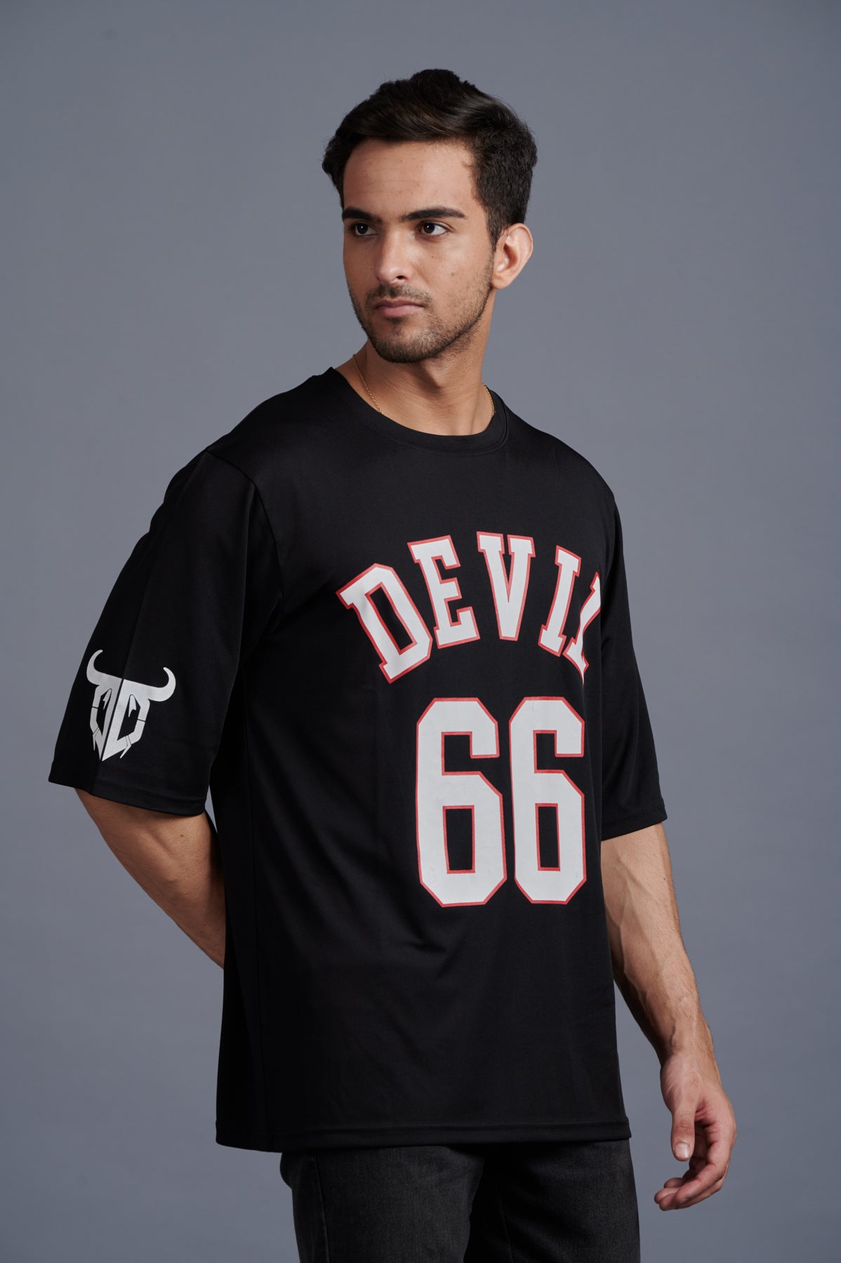 Devil Signature Jersy 66 Printed Black & White for Men - Go Devil