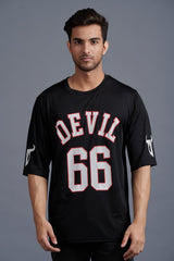 Devil Signature Jersy 66 Printed Black & White for Men - Go Devil