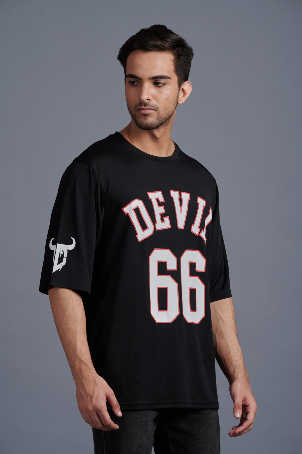 Devil Signature Jersy 66 Printed Black & White for Men - Go Devil