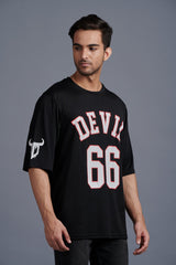 Devil Signature Jersy 66 Printed Black & White for Men - Go Devil