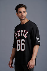 Devil Signature Jersy 66 Printed Black & White for Men - Go Devil