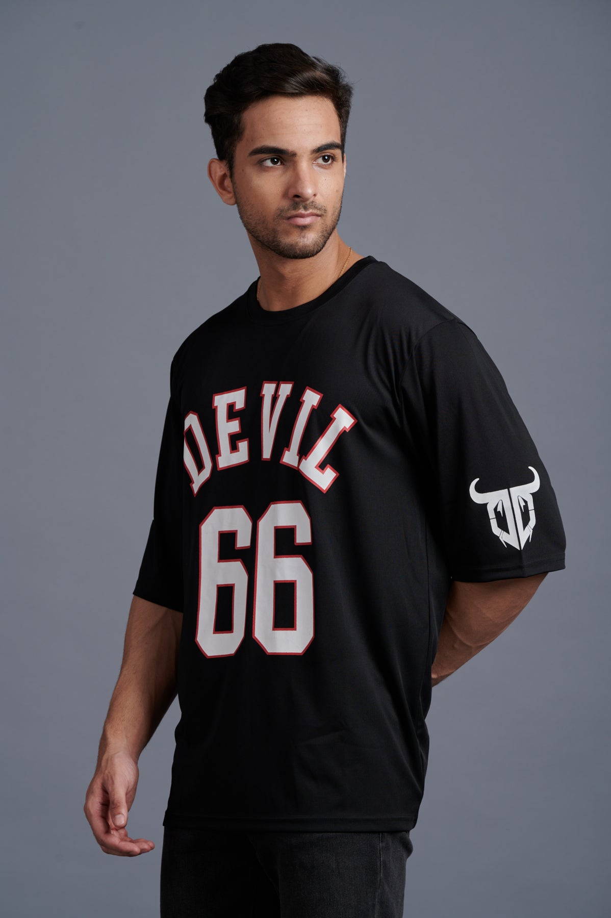 Devil Signature Jersy 66 Printed Black & White for Men - Go Devil