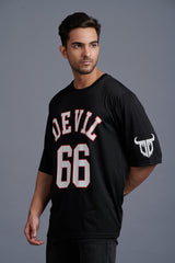 Devil Signature Jersy 66 Printed Black & White for Men - Go Devil