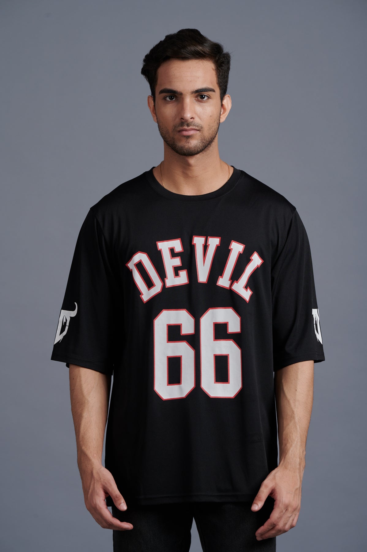 Devil Signature Jersy 66 Printed Black & White for Men - Go Devil