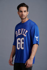 Devil Signature Jersy 66 Printed Royal & White for Men - Go Devil