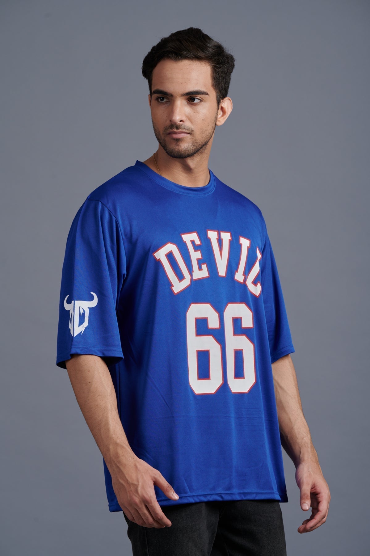 Devil Signature Jersy 66 Printed Royal & White for Men - Go Devil