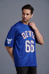 Devil Signature Jersy 66 Printed Royal & White for Men - Go Devil