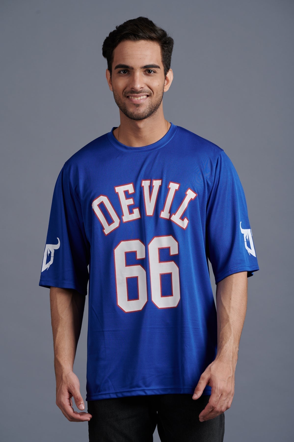 Devil Signature Jersy 66 Printed Royal & White for Men - Go Devil