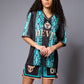Devil (with logo) Green & Black Snake Print Co-ord Set for Women - Go Devil
