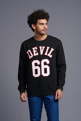 Devil66 Black Sweatshirt for Men - Go Devil