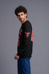 Devil66 Printed Black Sweatshirt for Men - Go Devil