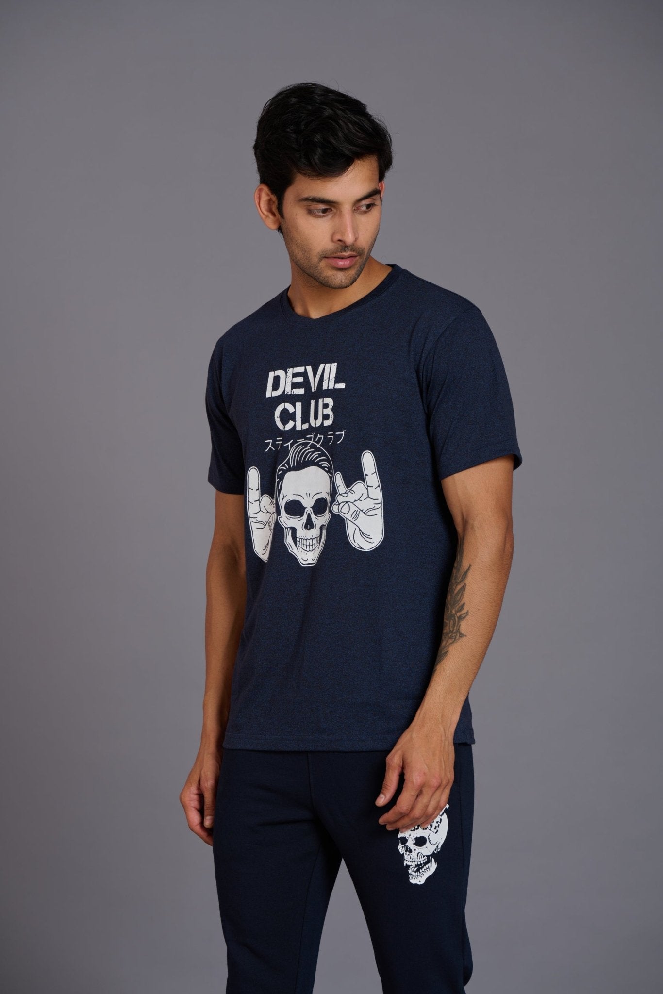 Devil's Club Printed Navy Blue T-Shirt for Men - Go Devil