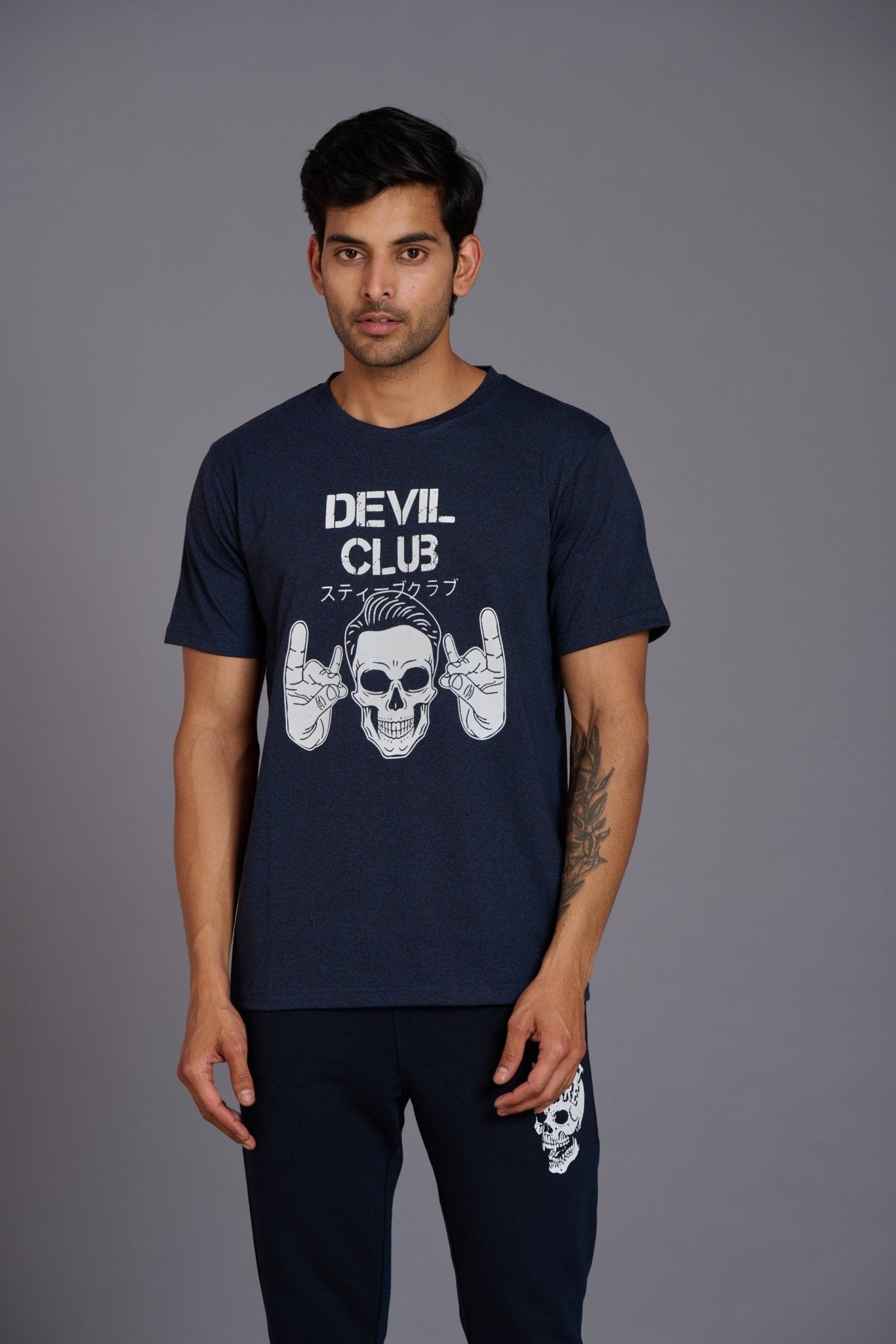 Devil's Club Printed Navy Blue T-Shirt for Men - Go Devil