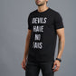 Devil's Have No Fans Printed Black T-Shirt for Men - Go Devil