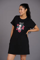 Dia De Los Muertos Black Dress for Women - Go Devil